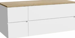 Storke Edge badkamermeubel met Panton wastafelblad voor waskom(men)