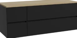Storke Edge badkamermeubel met Panton wastafelblad voor waskom(men)
