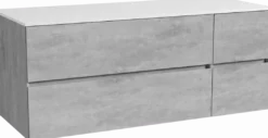 Storke Edge badkamermeubel met Tavola wastafelblad voor waskom(men)
