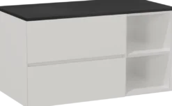 Storke Edge badkamermeubel met Panton wastafelblad voor waskom(men)