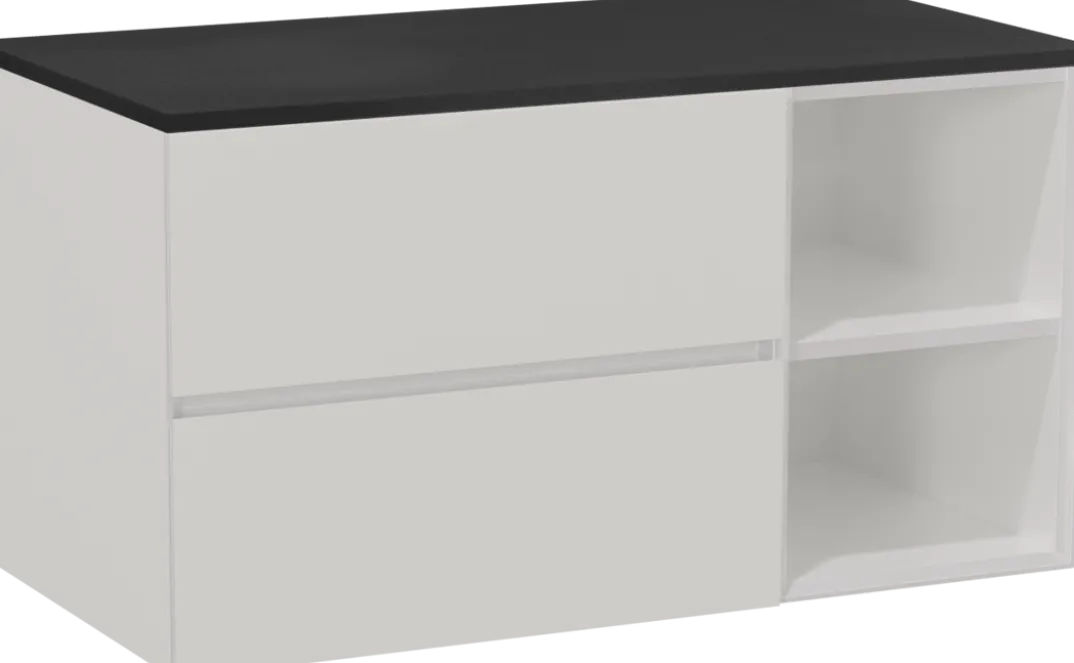 Storke Edge badkamermeubel met Panton wastafelblad voor waskom(men)