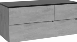 Storke Edge badkamermeubel met Panton wastafelblad voor waskom(men)