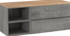 Storke Edge badkamermeubel met Panton wastafelblad voor waskom(men)