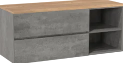 Storke Edge badkamermeubel met Panton wastafelblad voor waskom(men)
