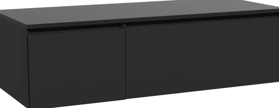 Storke Edge badkamermeubel met Panton wastafelblad voor waskom(men)