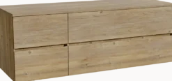 Storke Edge badkamermeubel met Panton wastafelblad voor waskom(men)