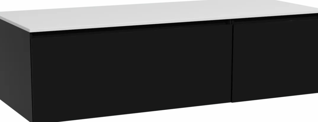 Storke Edge badkamermeubel met Tavola wastafelblad voor waskom(men)