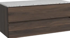 Storke Edge badkamermeubel met Tavola wastafelblad voor waskom(men)