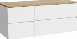 Storke Edge badkamermeubel met Panton wastafelblad voor waskom(men)