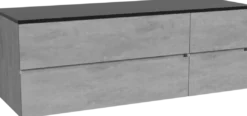 Storke Edge badkamermeubel met Panton wastafelblad voor waskom(men)