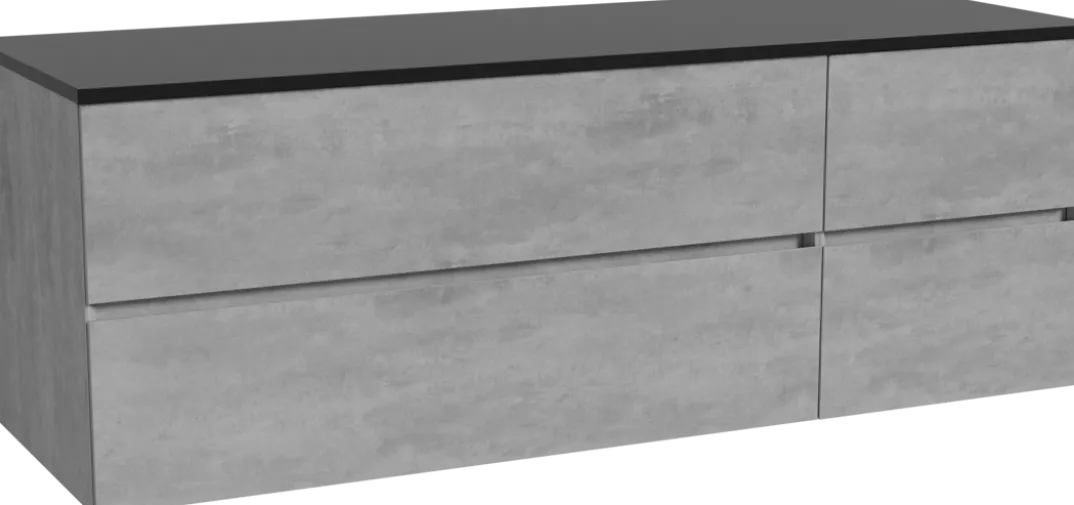 Storke Edge badkamermeubel met Panton wastafelblad voor waskom(men)
