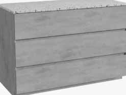 Storke Edge badkamermeubel met Tavola wastafelblad voor waskom(men)