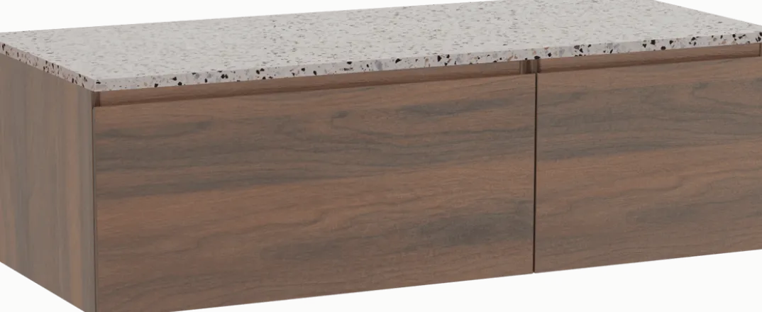 Storke Edge badkamermeubel met Tavola wastafelblad voor waskom(men)