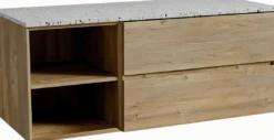 Storke Edge badkamermeubel met Tavola wastafelblad voor waskom(men)