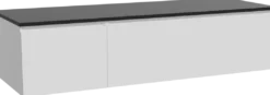 Storke Edge badkamermeubel met Panton wastafelblad voor waskom(men)