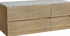 Storke Edge badkamermeubel met Tavola wastafelblad voor waskom(men)
