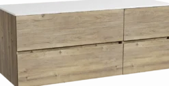 Storke Edge badkamermeubel met Tavola wastafelblad voor waskom(men)