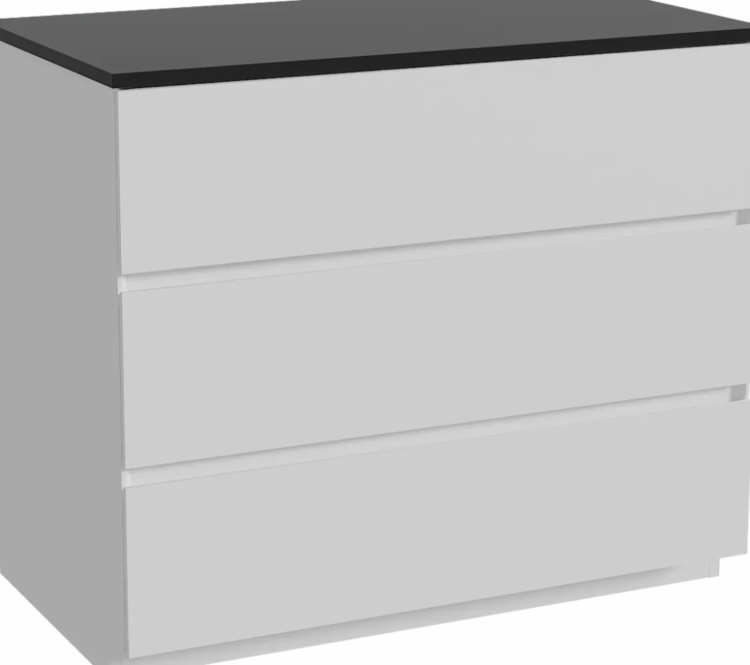 Storke Edge badkamermeubel met Panton wastafelblad voor waskom(men)
