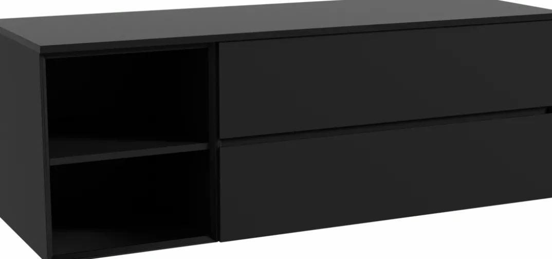 Storke Edge badkamermeubel met Panton wastafelblad voor waskom(men)