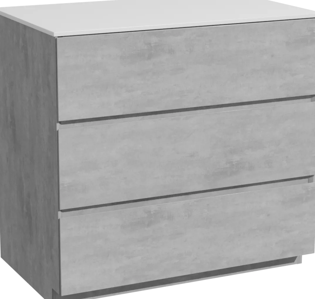 Storke Edge badkamermeubel met Tavola wastafelblad voor waskom(men)