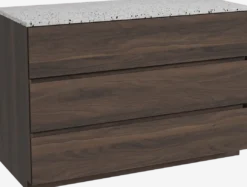 Storke Edge badkamermeubel met Tavola wastafelblad voor waskom(men)