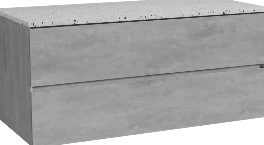 Storke Edge badkamermeubel met Tavola wastafelblad voor waskom(men)