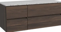 Storke Edge badkamermeubel met Tavola wastafelblad voor waskom(men)