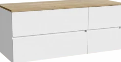 Storke Edge badkamermeubel met Panton wastafelblad voor waskom(men)