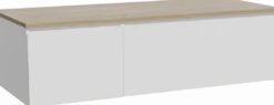 Storke Edge badkamermeubel met Panton wastafelblad voor waskom(men)