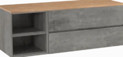 Storke Edge badkamermeubel met Panton wastafelblad voor waskom(men)