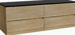 Storke Edge badkamermeubel met Panton wastafelblad voor waskom(men)