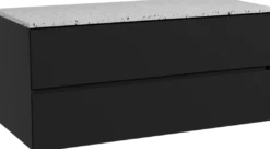 Storke Edge badkamermeubel met Tavola wastafelblad voor waskom(men)
