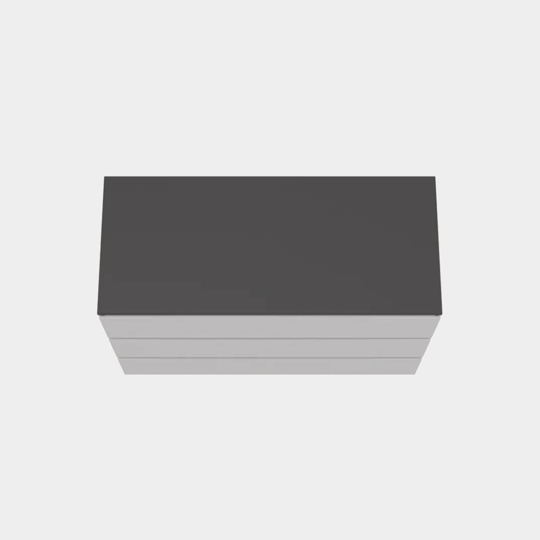 Storke Edge badkamermeubel met Panton wastafelblad voor waskom(men)