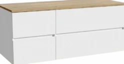 Storke Edge badkamermeubel met Panton wastafelblad voor waskom(men)