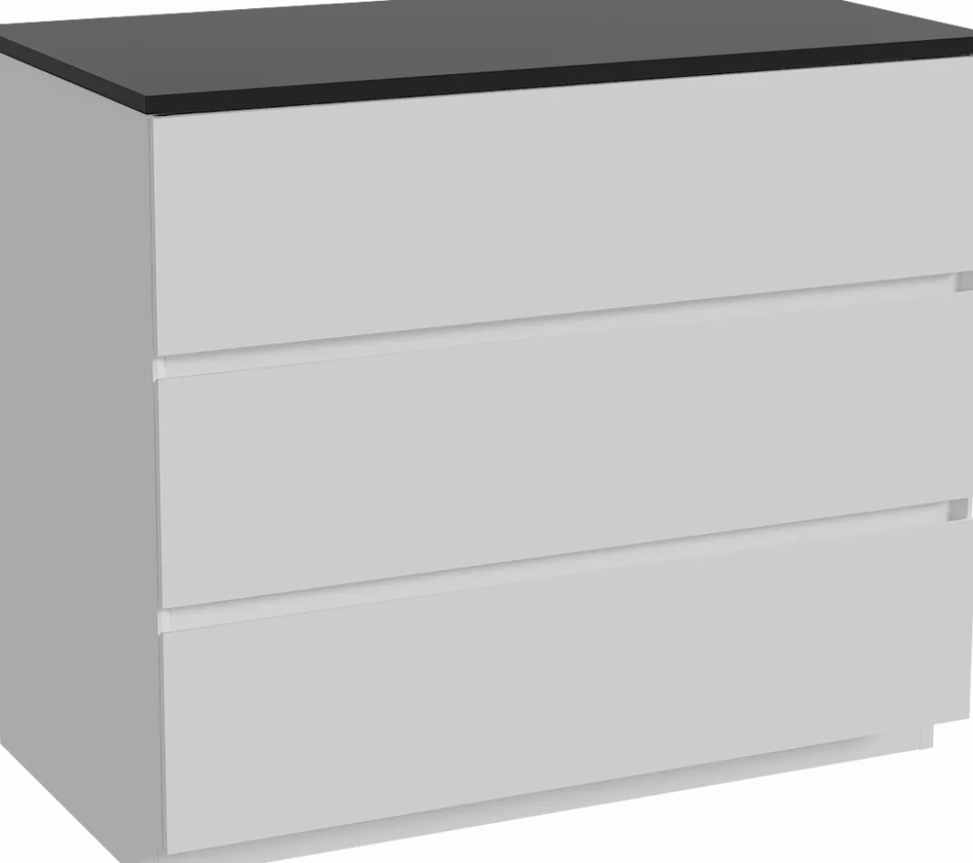 Storke Edge badkamermeubel met Panton wastafelblad voor waskom(men)