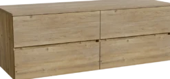 Storke Edge badkamermeubel met Panton wastafelblad voor waskom(men)