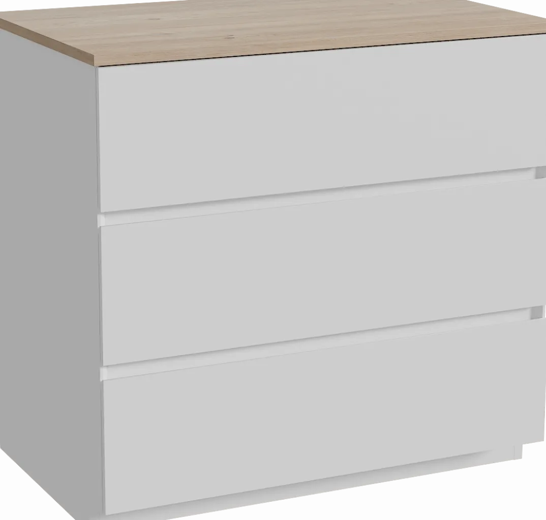 Storke Edge badkamermeubel met Panton wastafelblad voor waskom(men)