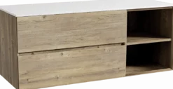 Storke Edge badkamermeubel met Tavola wastafelblad voor waskom(men)
