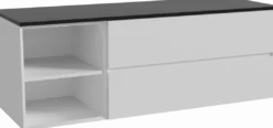 Storke Edge badkamermeubel met Panton wastafelblad voor waskom(men)