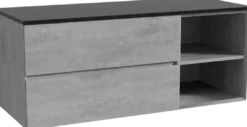 Storke Edge badkamermeubel met Panton wastafelblad voor waskom(men)