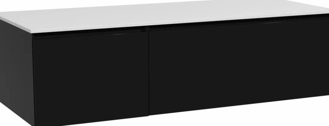 Storke Edge badkamermeubel met Tavola wastafelblad voor waskom(men)