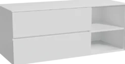 Storke Edge badkamermeubel met Tavola wastafelblad voor waskom(men)