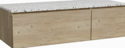 Storke Edge badkamermeubel met Tavola wastafelblad voor waskom(men)
