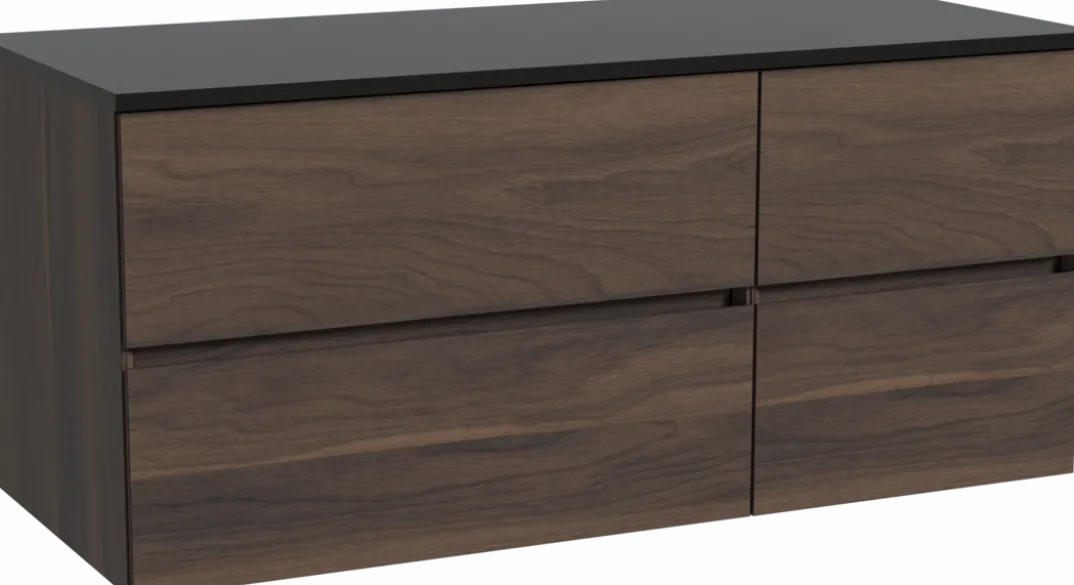 Storke Edge badkamermeubel met Panton wastafelblad voor waskom(men)