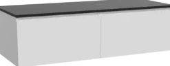 Storke Edge badkamermeubel met Panton wastafelblad voor waskom(men)