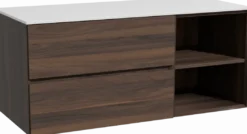 Storke Edge badkamermeubel met Tavola wastafelblad voor waskom(men)