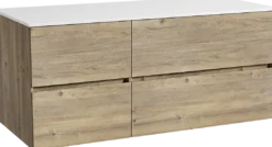 Storke Edge badkamermeubel met Tavola wastafelblad voor waskom(men)