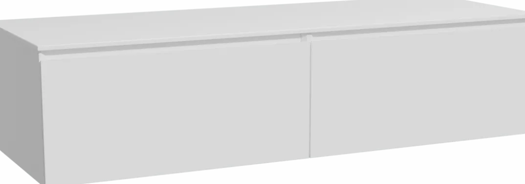 Storke Edge badkamermeubel met Tavola wastafelblad voor waskom(men)
