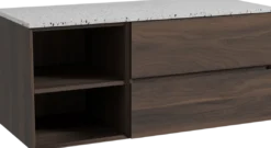 Storke Edge badkamermeubel met Tavola wastafelblad voor waskom(men)