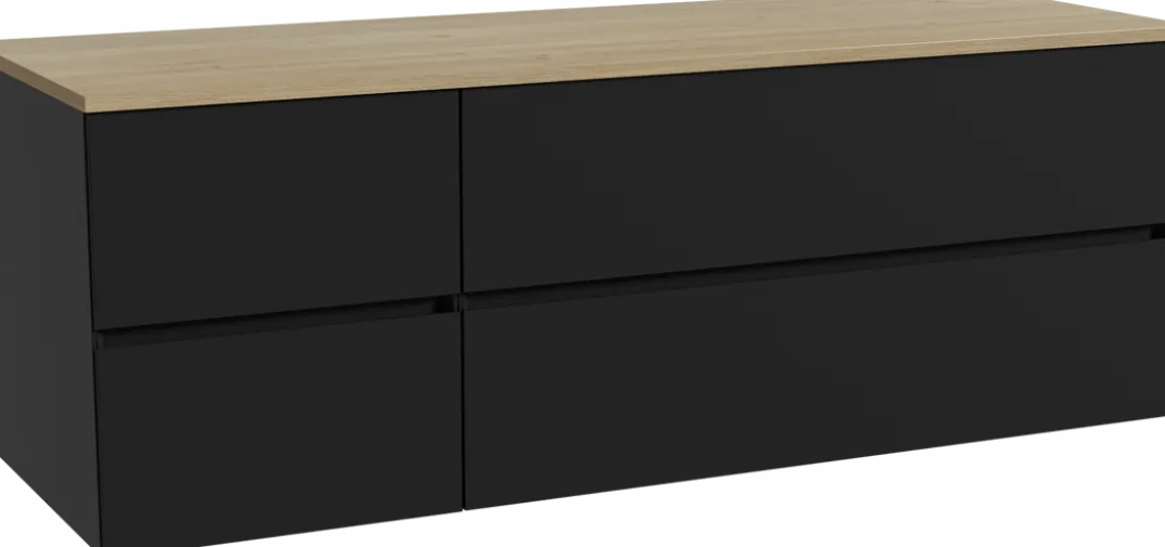 Storke Edge badkamermeubel met Panton wastafelblad voor waskom(men)